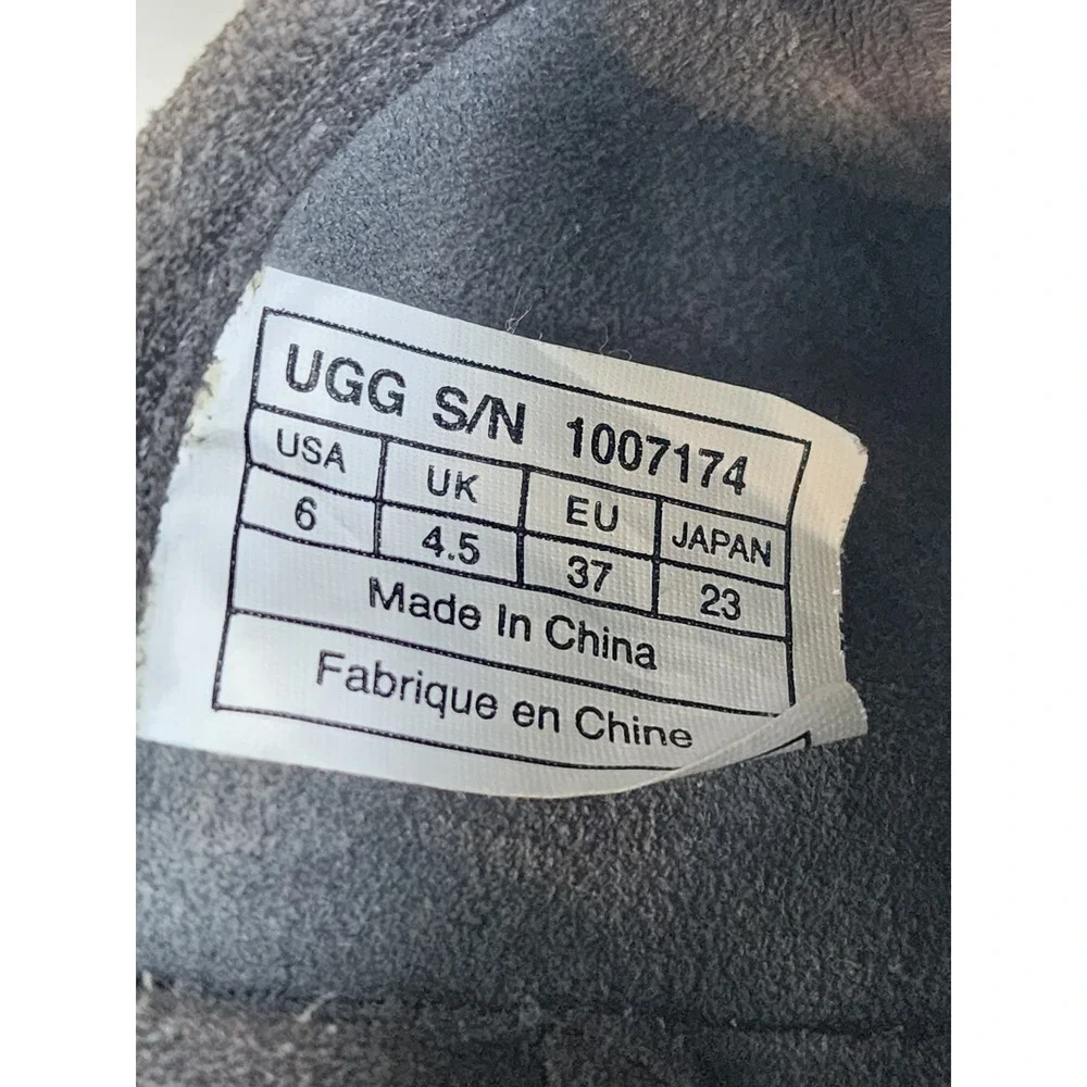 UGG Australia Rioni Gray Suede Water Resistant Pull On Ankle Boots 1007174 6
